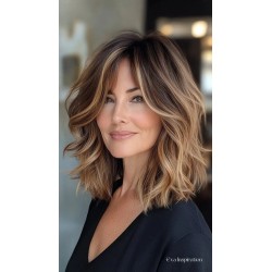 Forfait Coloration grandes racines + Shampoing + Coupe + Coiffage cheveux courts à carrés ( racines 5 cm max )